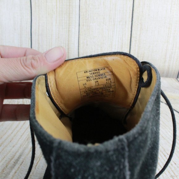 SEBAGO Black Suede Leather Chukka Style Desert Crepe Sole Ankle Boots US 8 - Picture 6 of 8